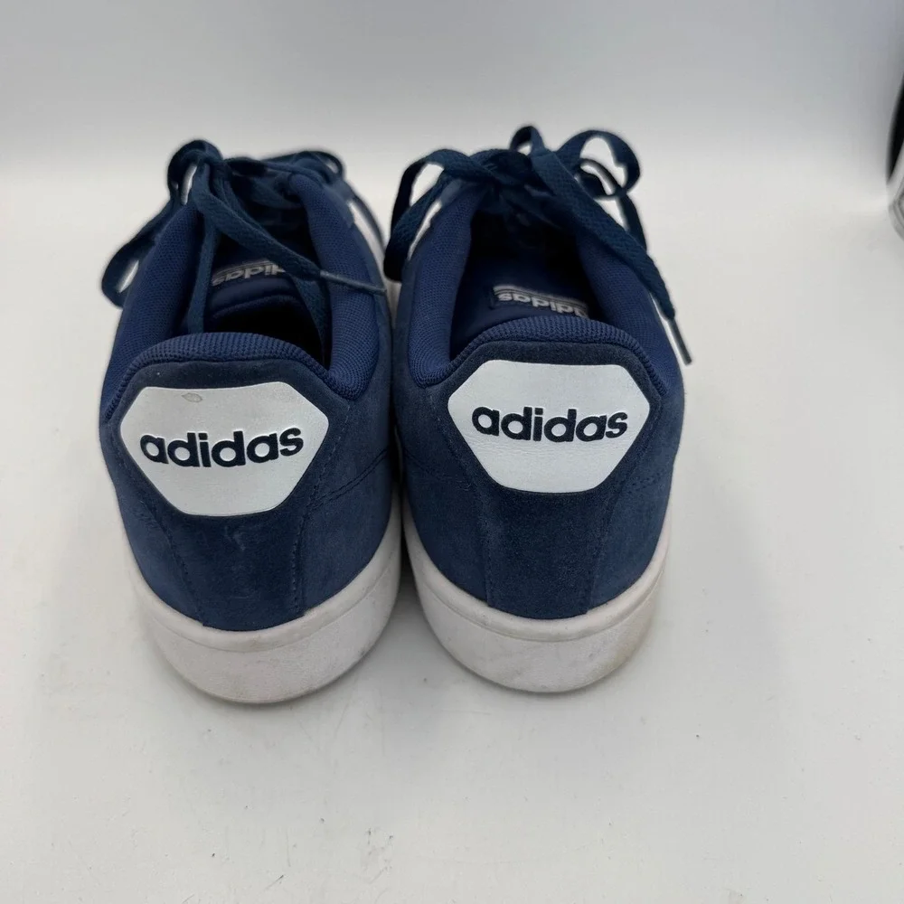 Adidas Cloudfoam Advantage Navy Blue Suede Sneakers Mens 11.5 B74227